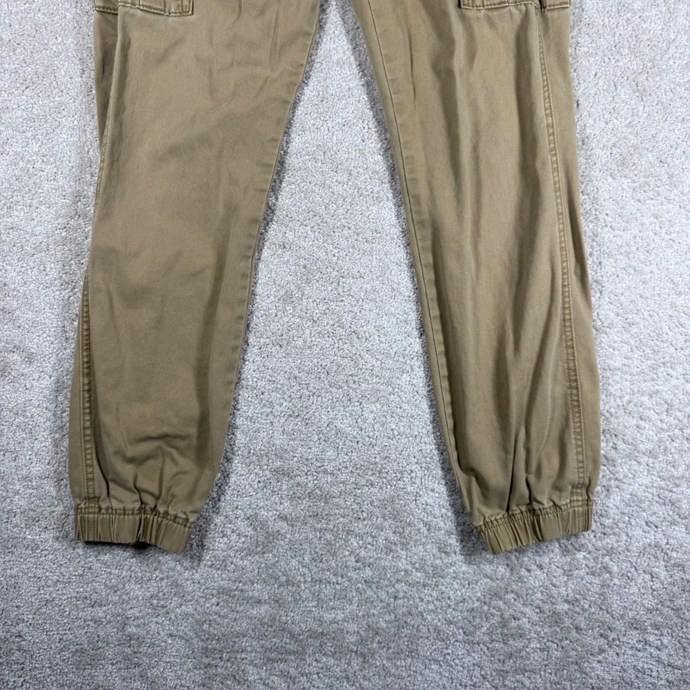 Aeropostale Mens XS Cargo Jogger Pants Khaki Tan Cotton Elastic Waist 4795 Y2K‎